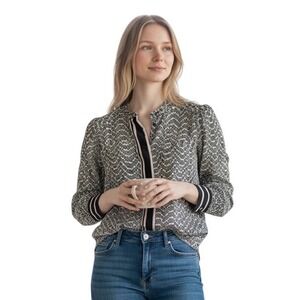 Reiss Black and White Blouse Size 10